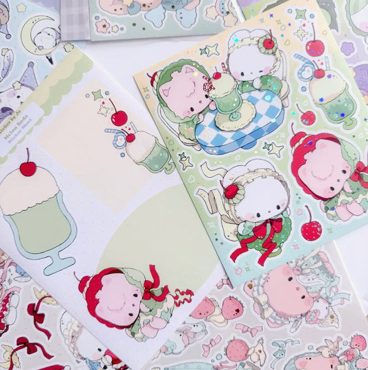 Atelier by Jo • Melon Soda, Large Sticker Sheet