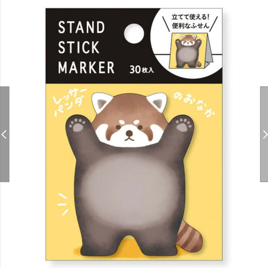 Red Panda Sticky Note with Stand, Imported from Japan