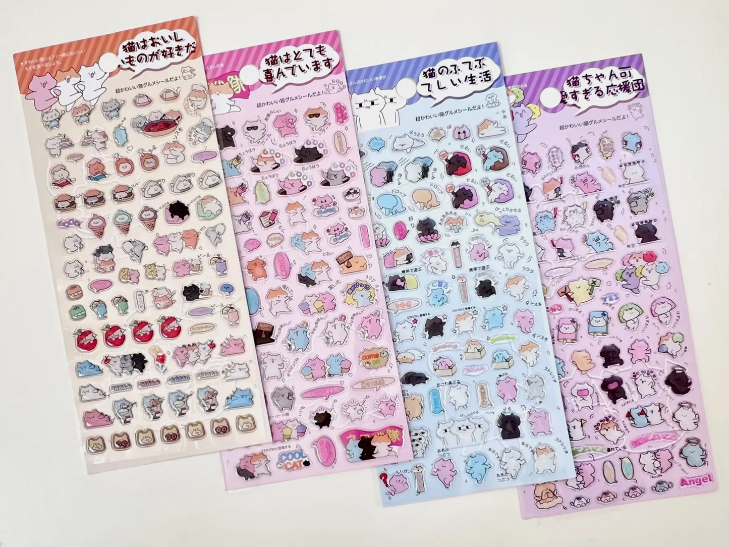 Silly Cat Hard Gel Holo Sticker Sheet