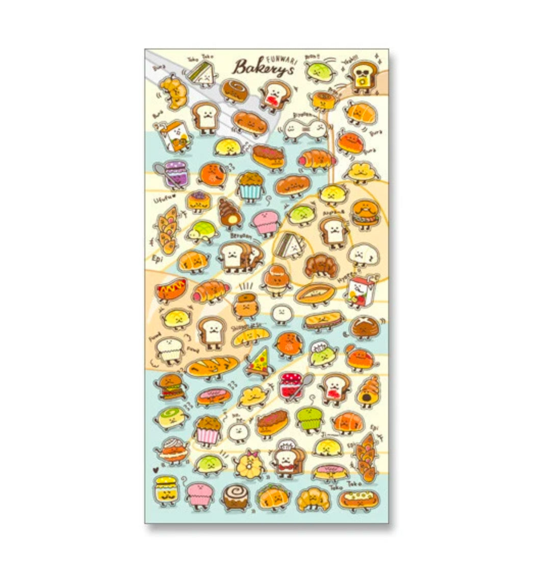 Kawaii Bakery Mini Stickers, Imported Japan