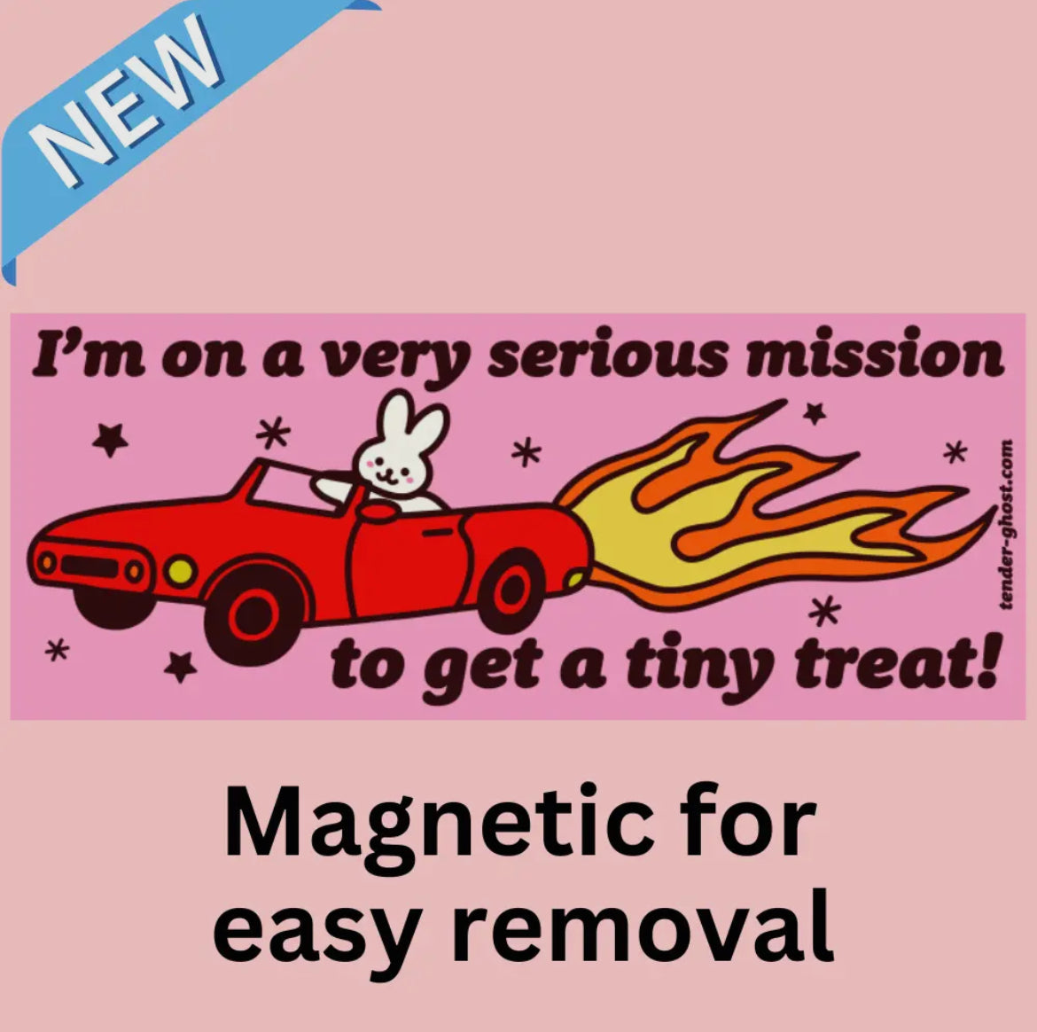 Tender Ghost • Tiny Treat Mission Bumper Sticker Magnet