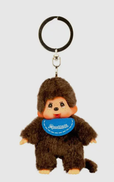 Monchhichi• Boy Blue Bib Plush Doll Keychain