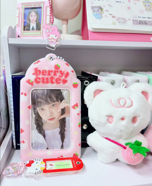 Borah Studio • Strawberry Photo Card Holder Keychain