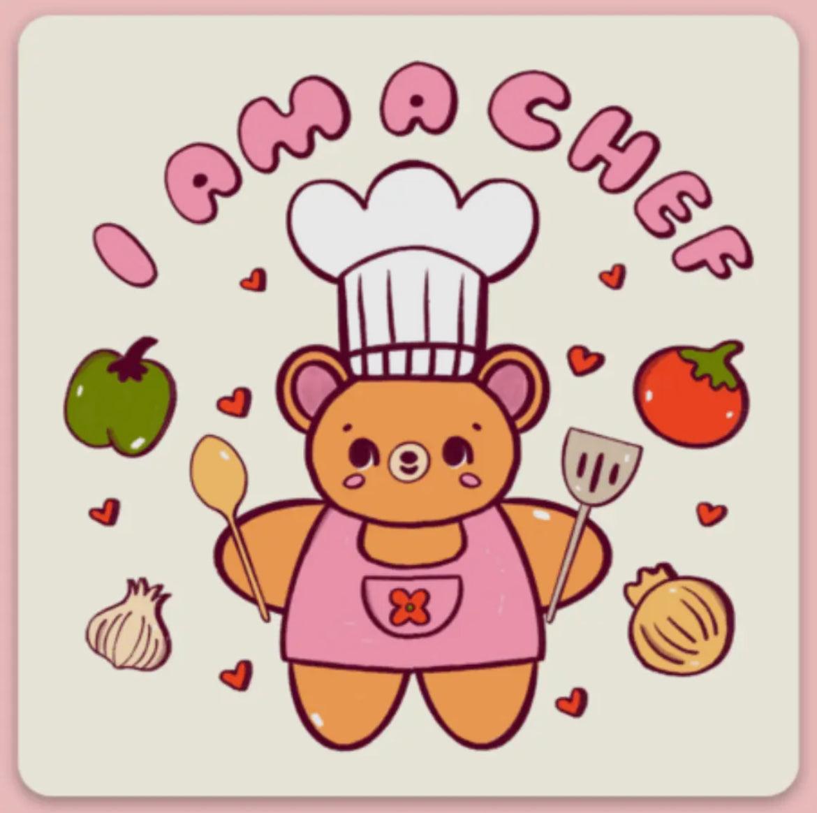 Tender Ghost • I Am A Chef Vinyl Sticker