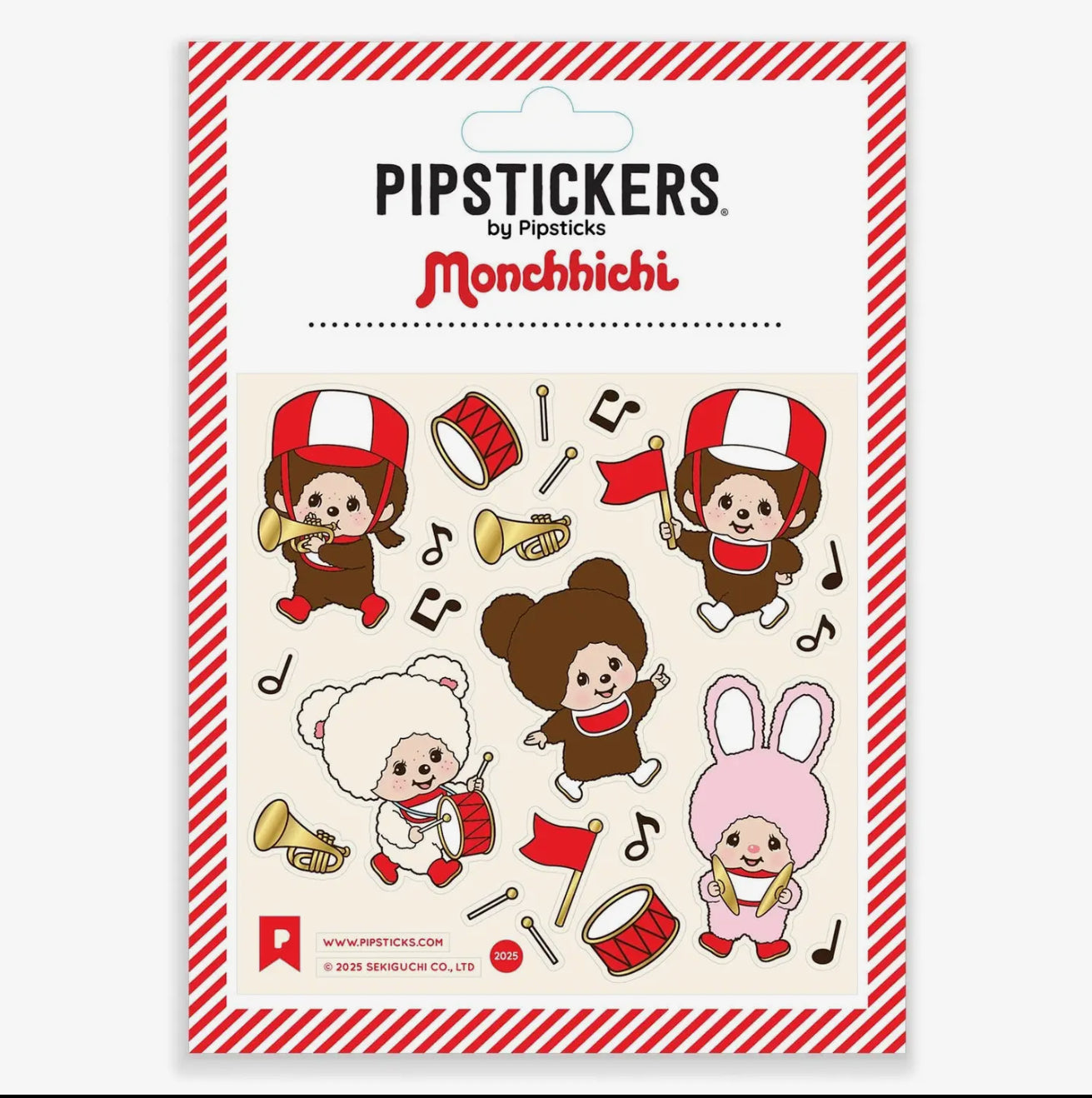 Pipsticks • Monchhichi Marching Band, Sticker Sheet
