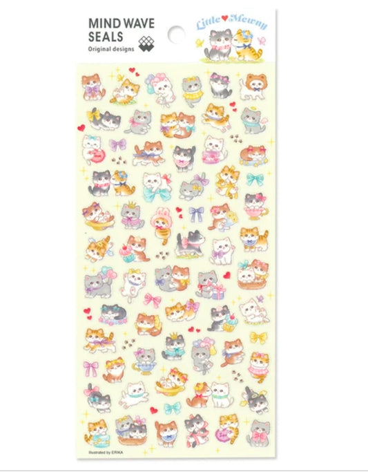 Assorted Kitten Character Stickers, Imported Japan