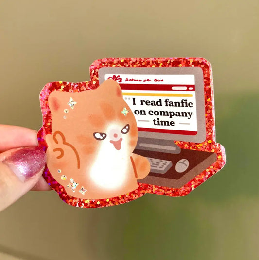Maobabie • I Love Read Fanfic Company Time Vinyl Sticker