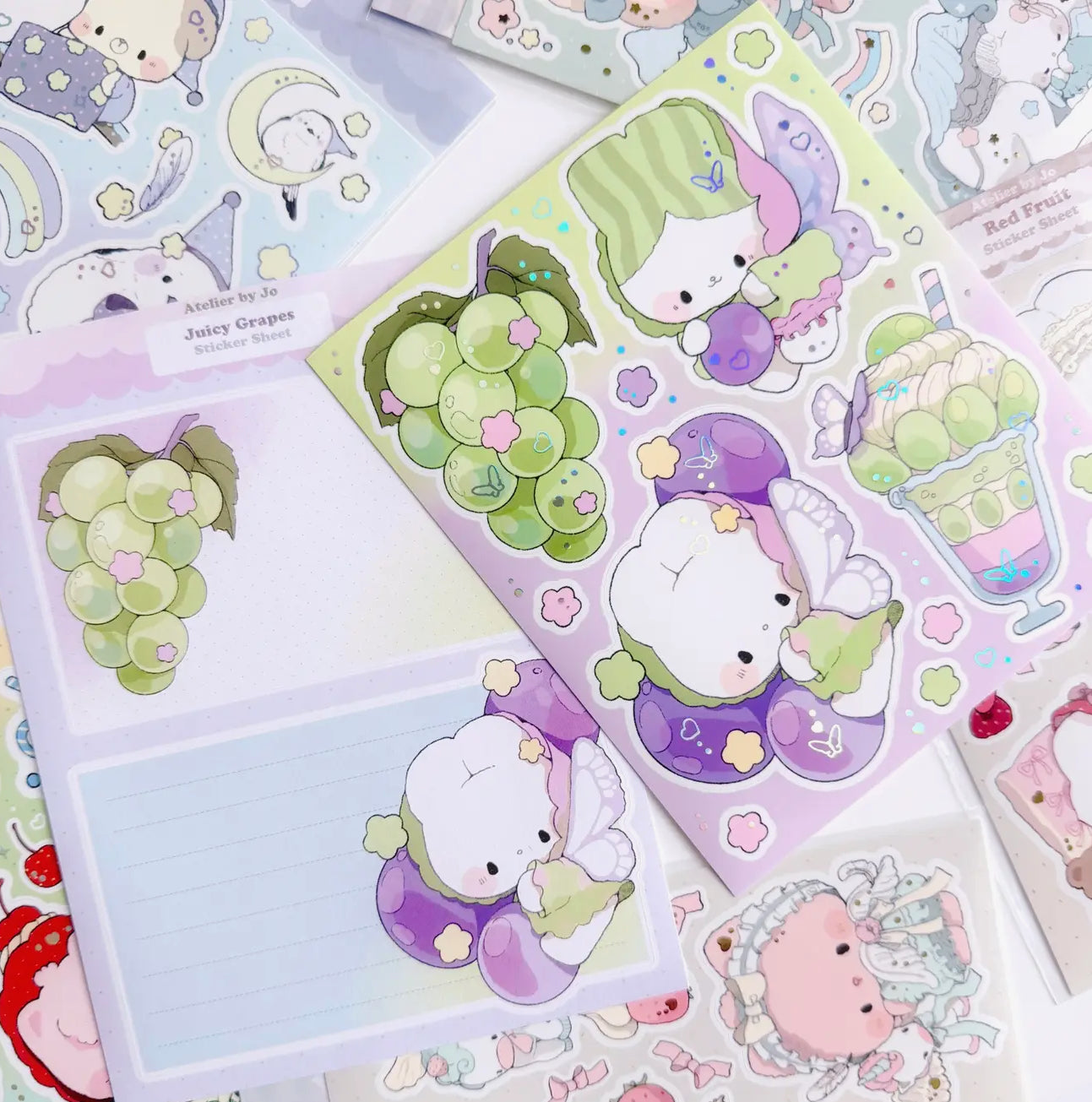 Atelier by Jo • Juicy Grapes, Large Sticker Sheet