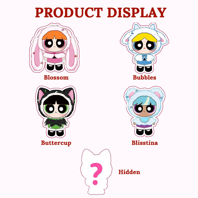 Powerpuff Girls • Animal Cap Plushie Keychain Blind Box