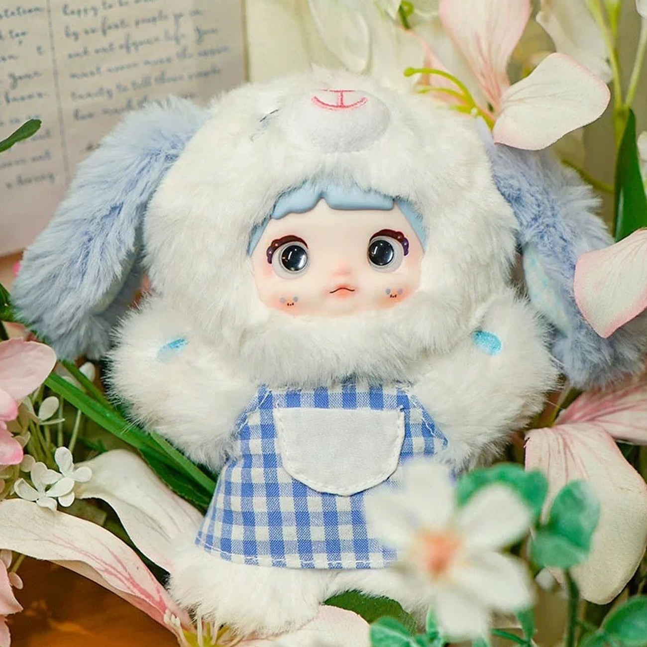 Nommi • Puppy Diary Series Plushie Keychain Blind Box - UNBOXED, Moss Green Puppy with Creamsicle Bib