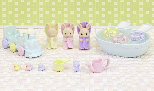 Calico Critters • Sylvanian Families, Triplets Baby Bathtime Set, Imported Japan