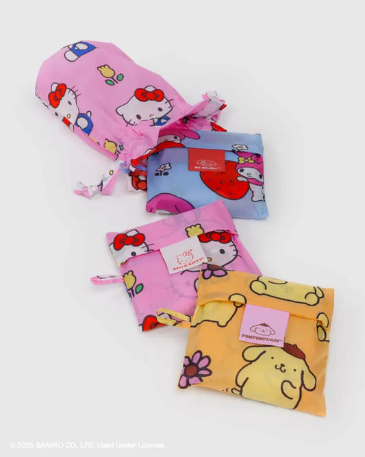 Baggu X Sanrio • Set of 3, Standard Baggu Bags, Pompompurin, My Melody, & Hello Kitty Pink
