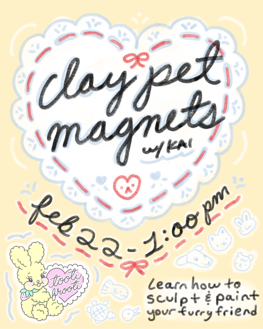 ૮ • ﻌ - ა clay pet magnet workshop ₍^. .^₎⟆