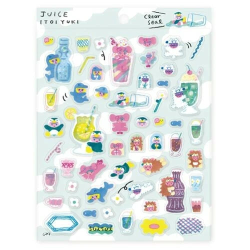 Soda Pop Animals Sticker Sheet, Imported Japan