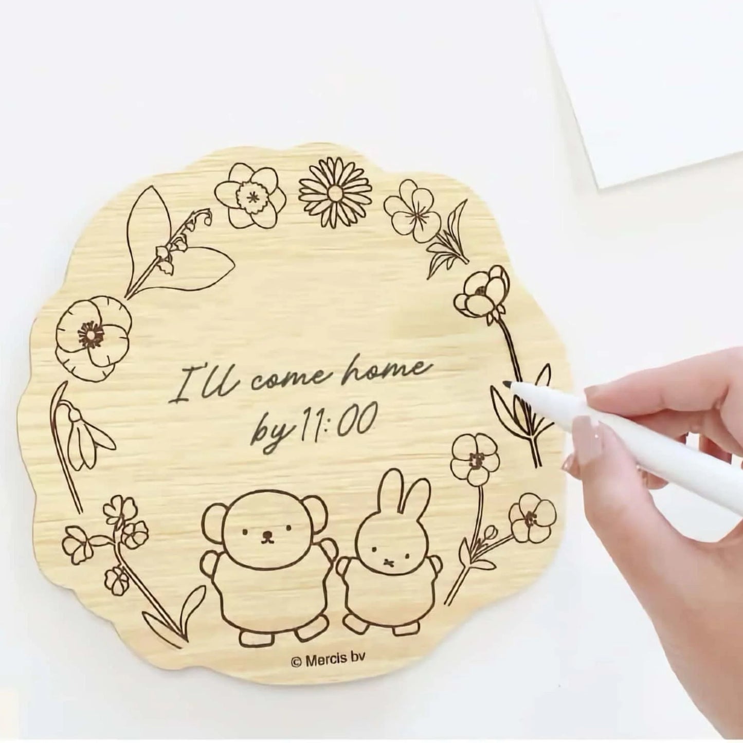 Miffy • Wooden White Board with Dry Erase Marker