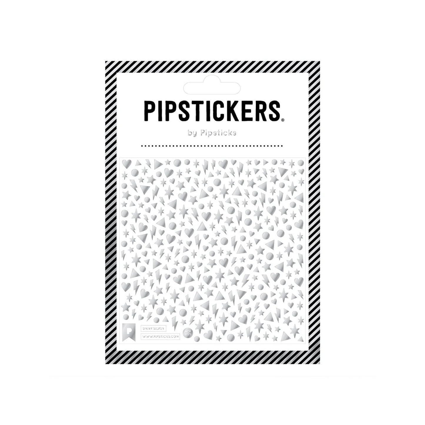 Pipsticks • Shiny Silver Sticker Sheet