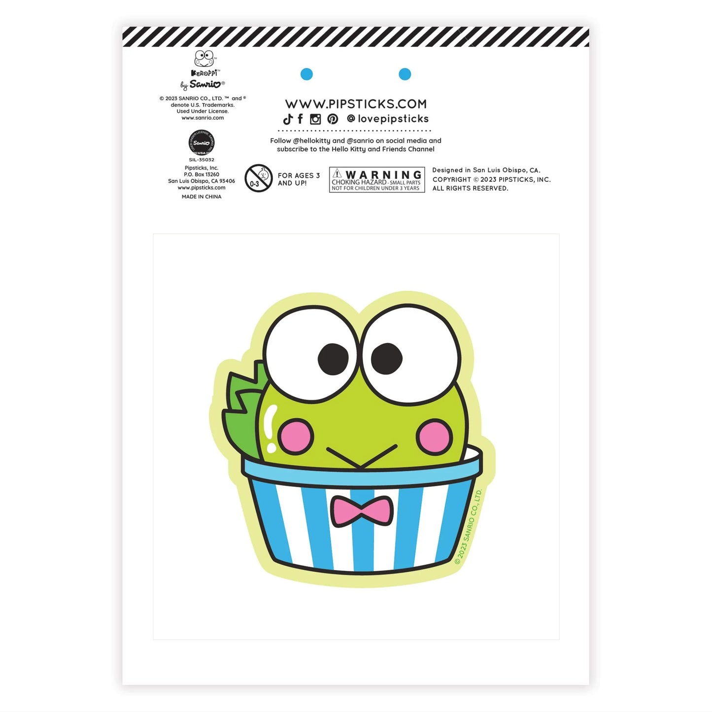 Pipsticks • Keroppi Tea Buggy Scratch ‘n Sniff Sticker Sheet