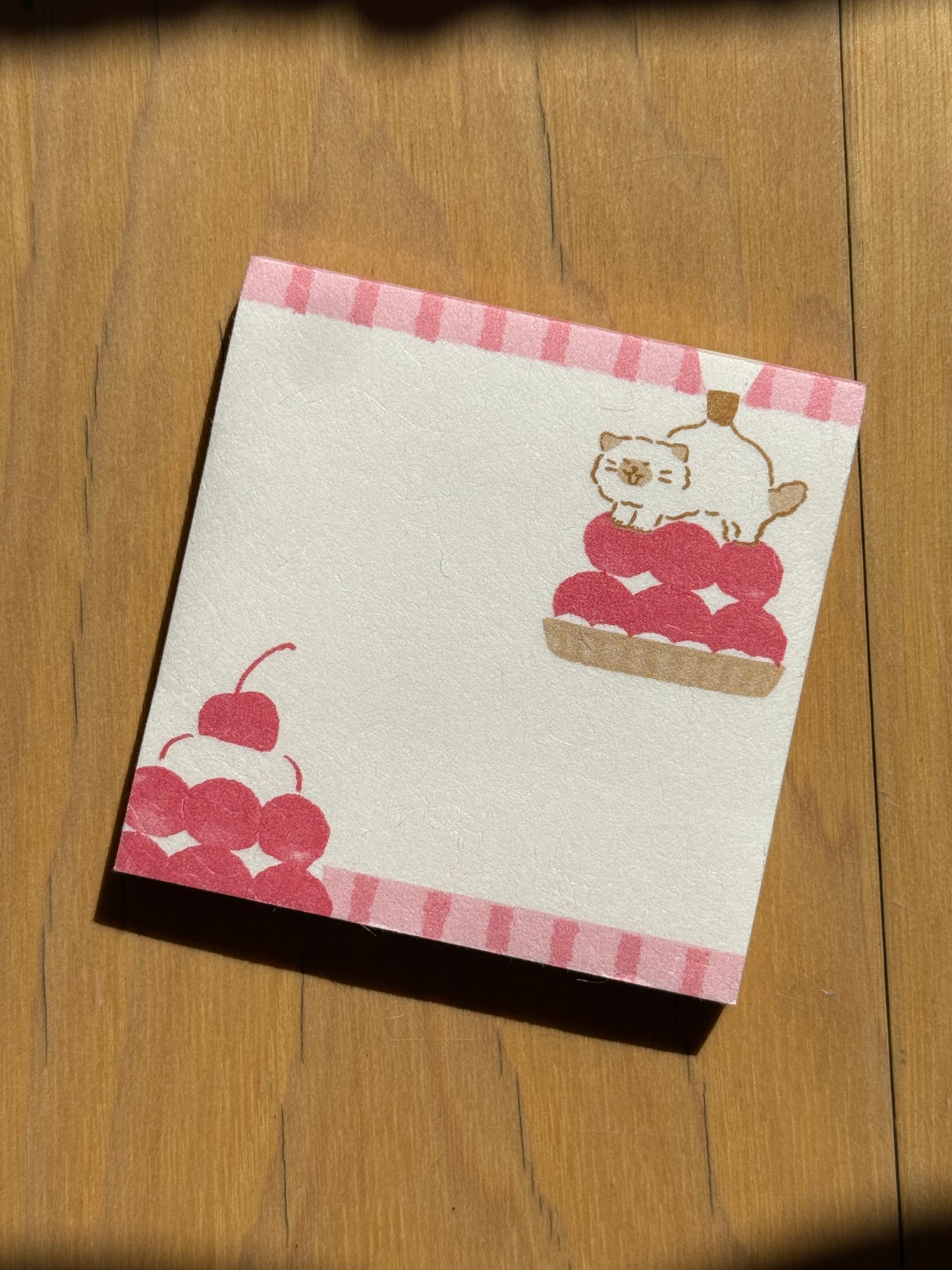 Frosted Cat Sweet Shop Memo Pad, Imported Japan