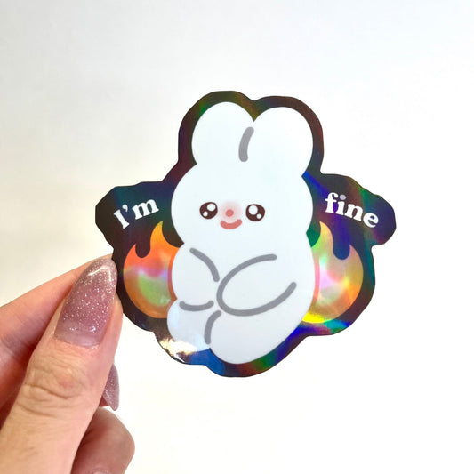 Maobabie • I’m Fine Bunny Vinyl Sticker