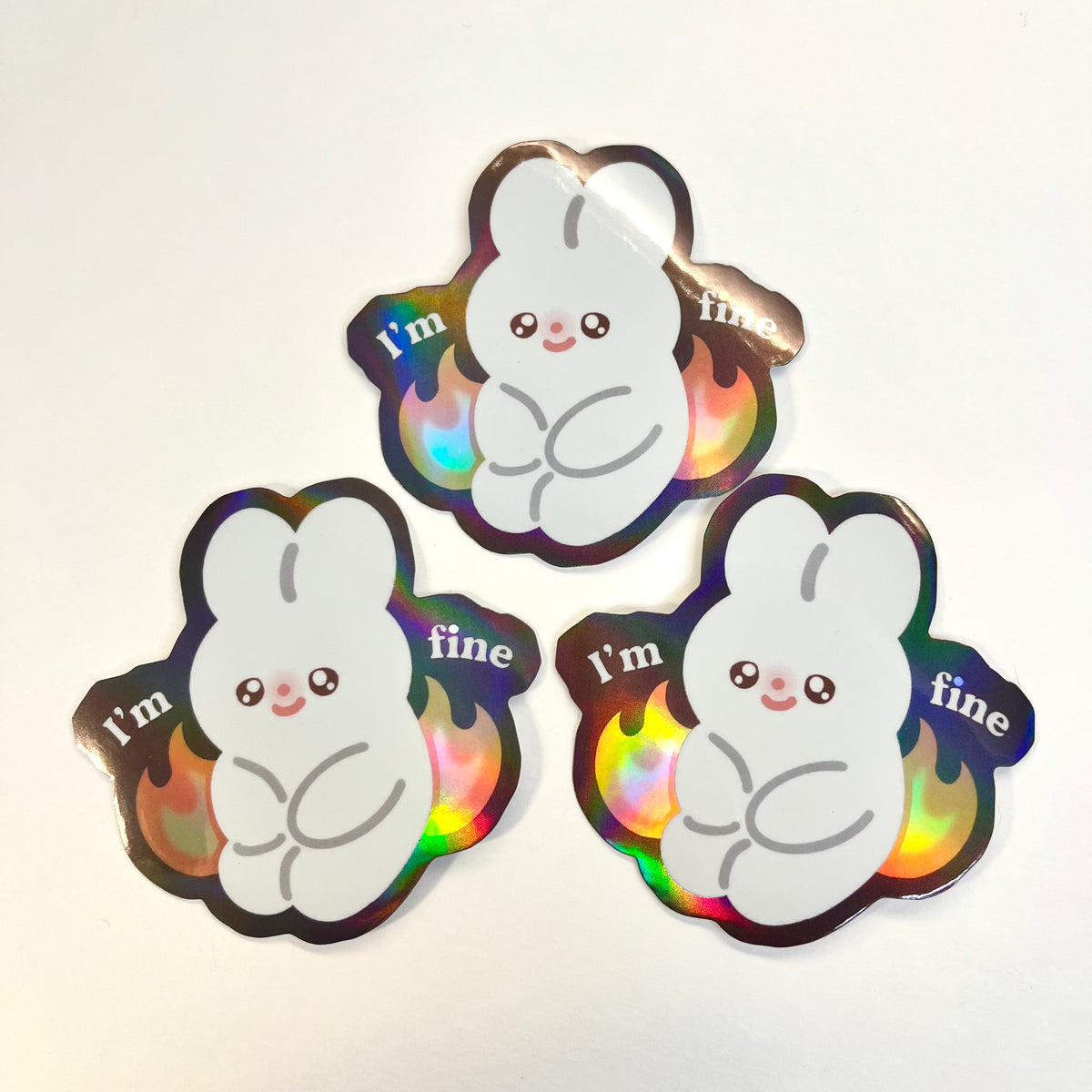 Maobabie • I’m Fine Bunny Vinyl Sticker