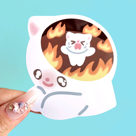 Maobabie • I’m Not Fine Inside Bunny Vinyl Sticker