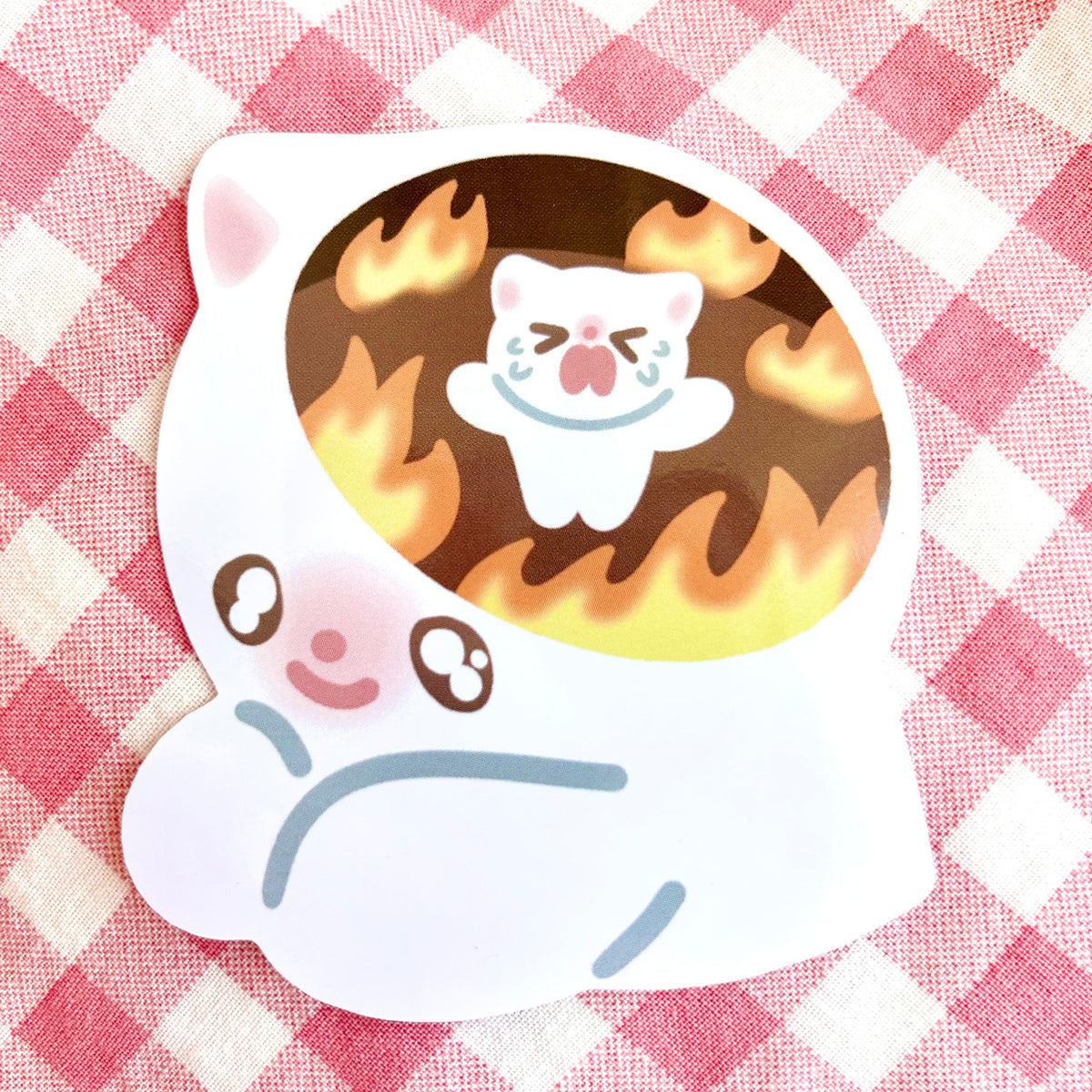 Maobabie • I’m Not Fine Inside Bunny Vinyl Sticker