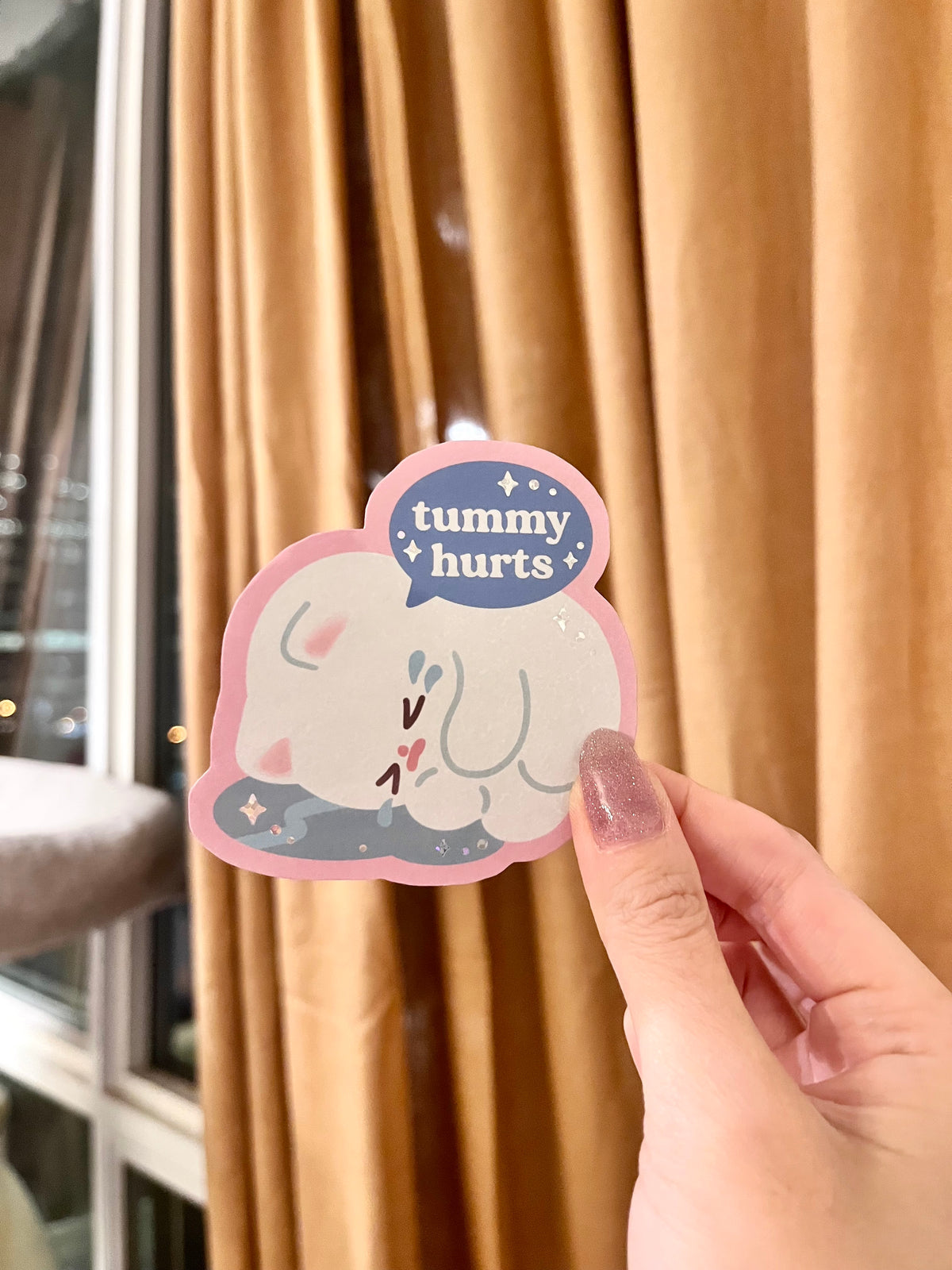 Maobabie • Tummy Hurts Vinyl Sticker