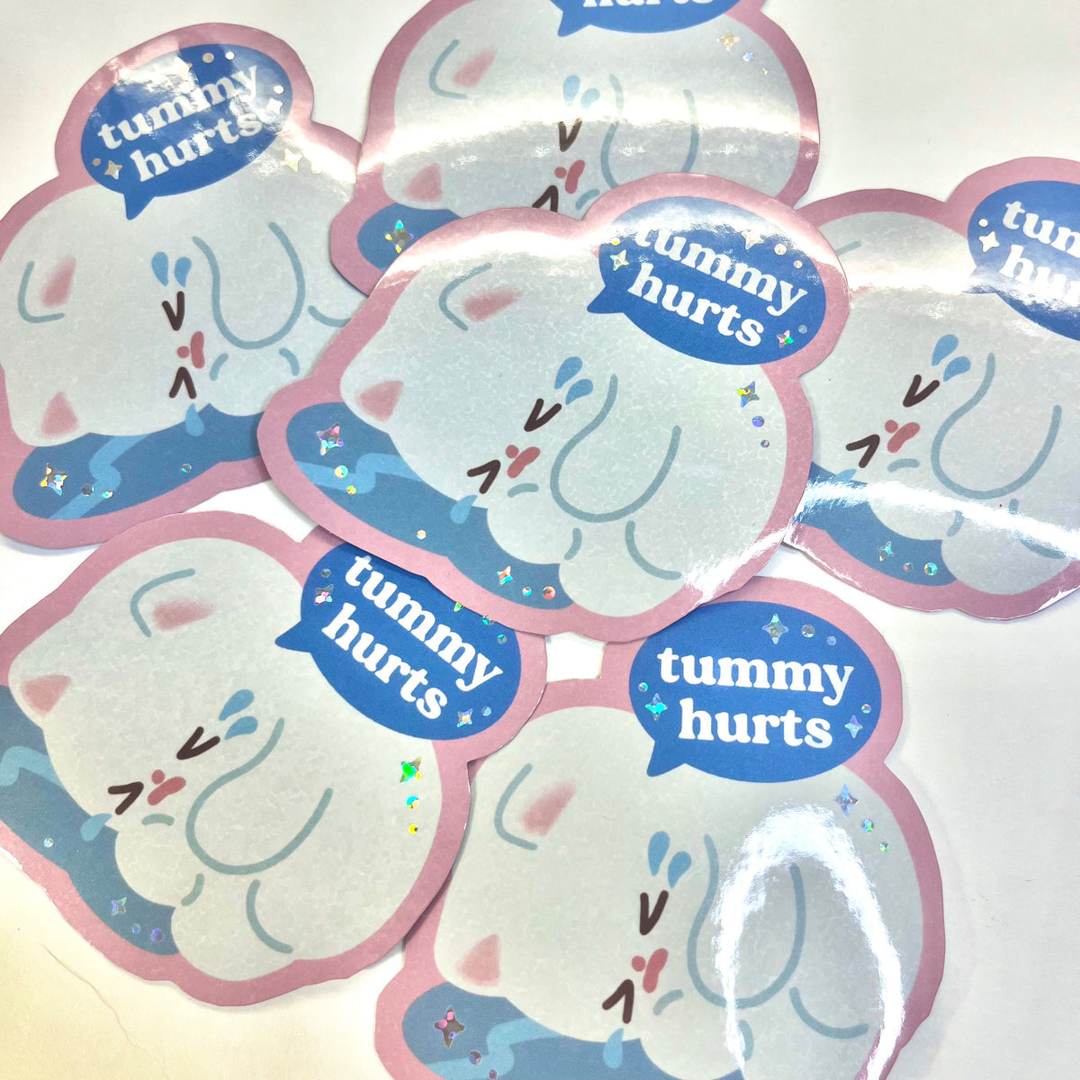 Maobabie • Tummy Hurts Vinyl Sticker