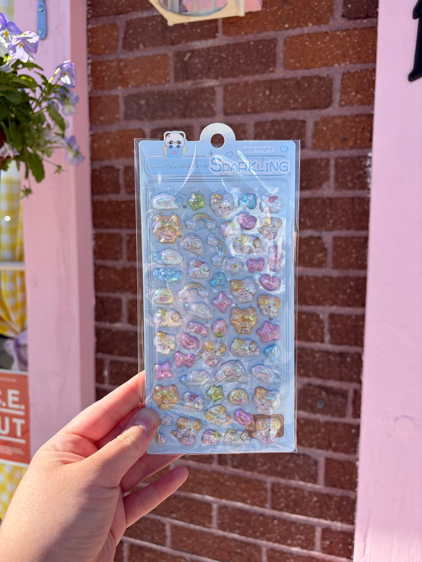 Goodnight Sparkling 3D Puffy Iridescent Sticker Sheet
