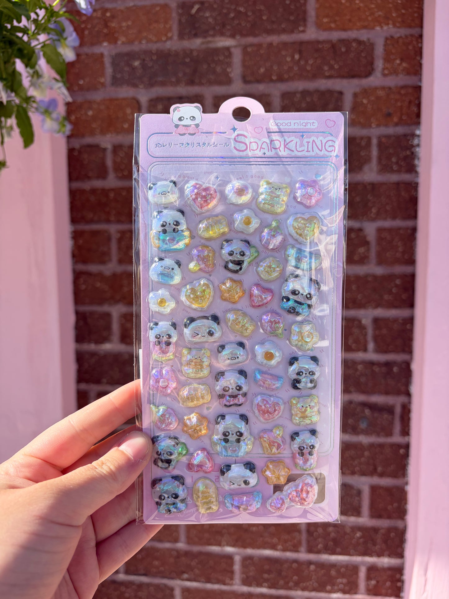 Goodnight Sparkling 3D Puffy Iridescent Sticker Sheet