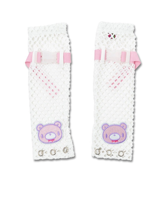 Gloomy Bear • White Mesh Arm Warmer