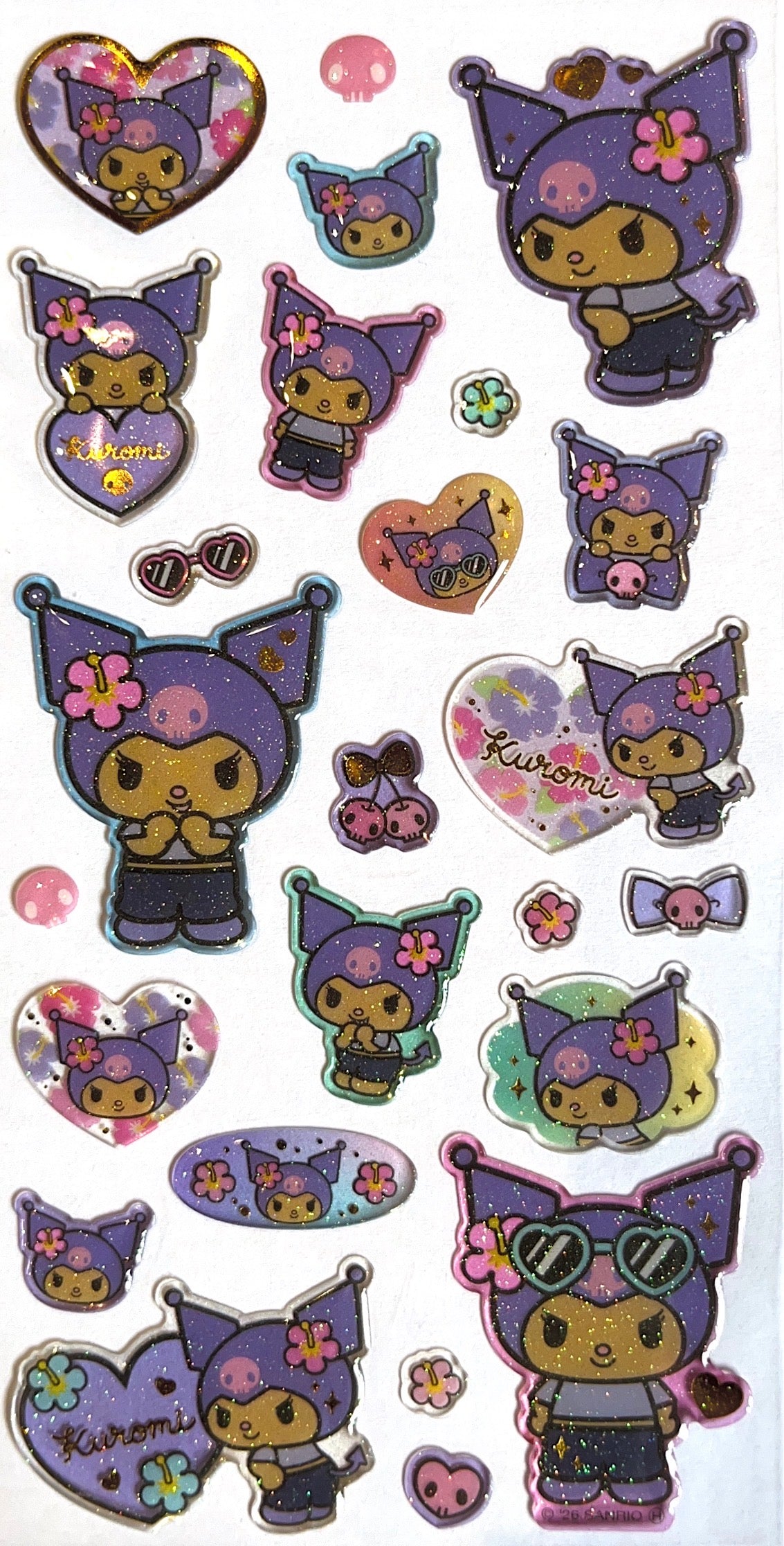 Sanrio • Tan Kuromi Candy Seal Stickers, Imported Japan
