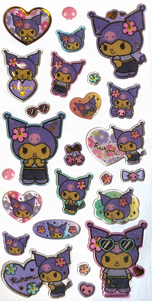 Sanrio • Tan Kuromi Candy Seal Stickers, Imported Japan