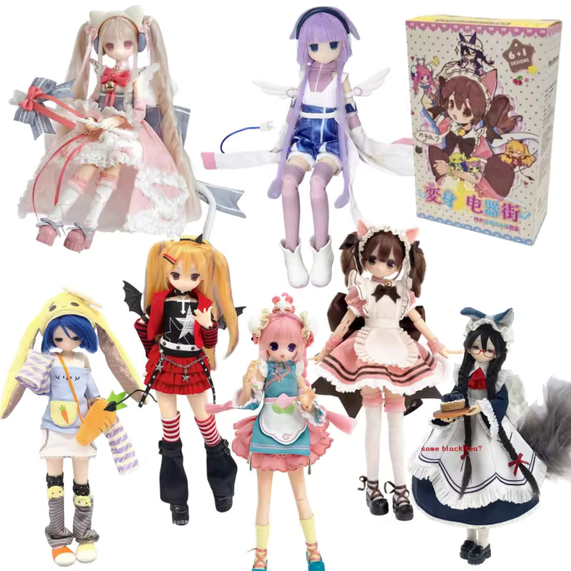 Magical Girl Transform Electrical Street Series 1/6 BJD Action Figure Blind Box
