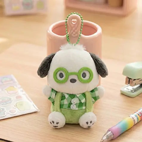 Sanrio • Pochacco Nerd Plush Keychain