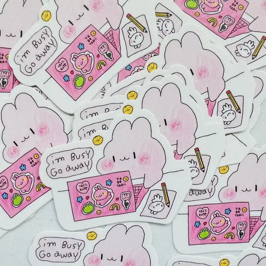 Tabetaaii • I'm Busy Go Away Vinyl Sticker