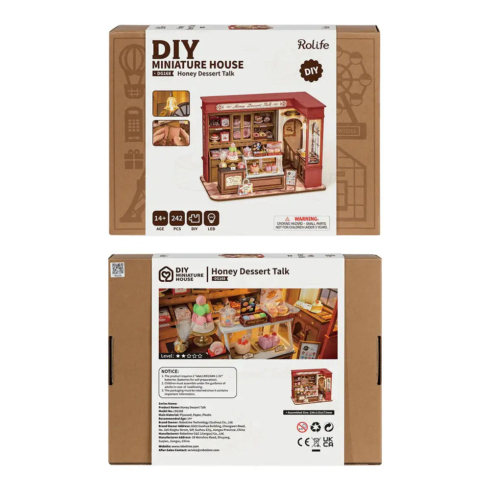 Honey Dessert Talk Rolife DIY Miniature House Crafts