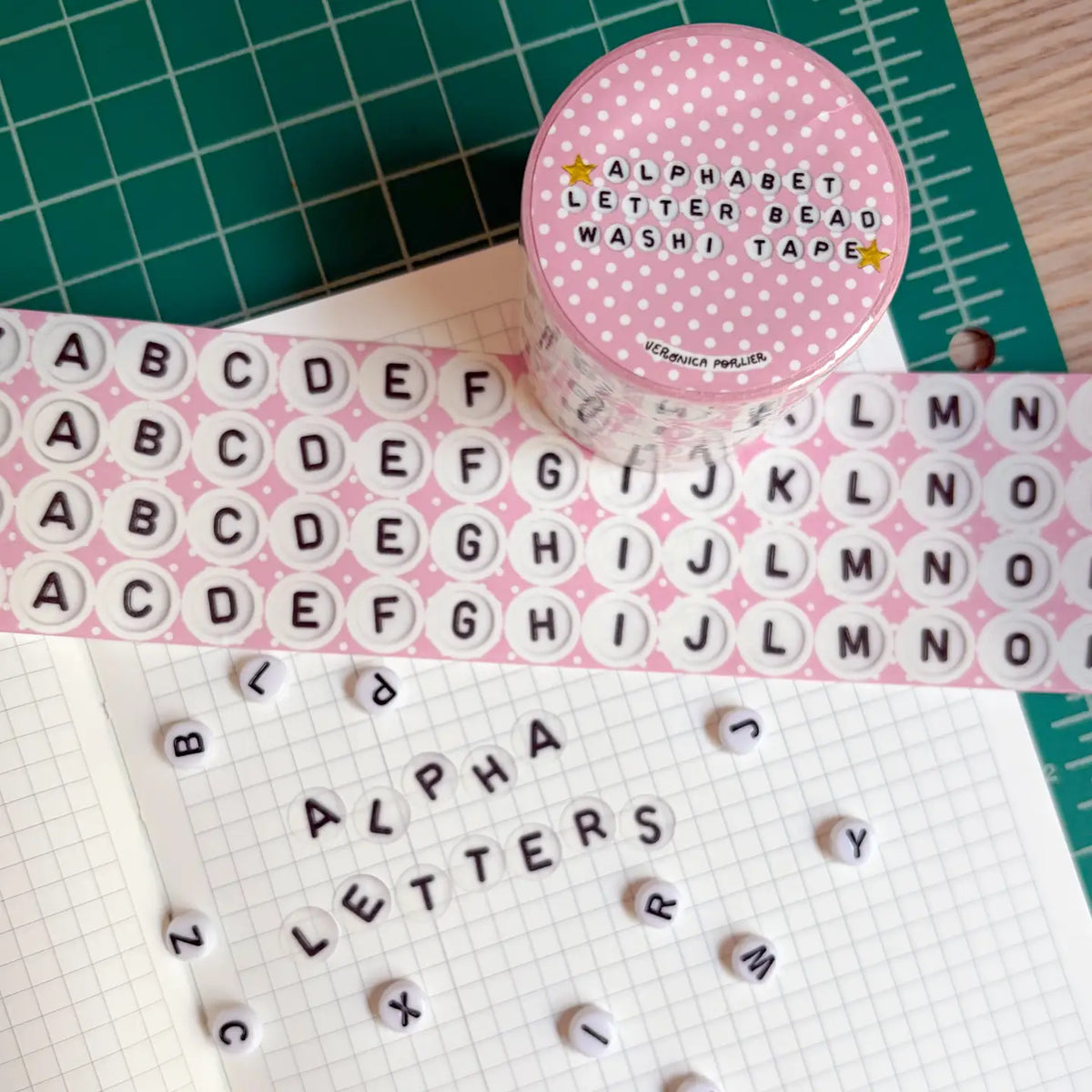 Veronica Porlier • Alphabet Letter Bead Sticker Washi Tape
