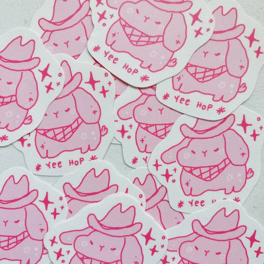 Tabetaaii • Yeehop Pink Bunny Vinyl Sticker
