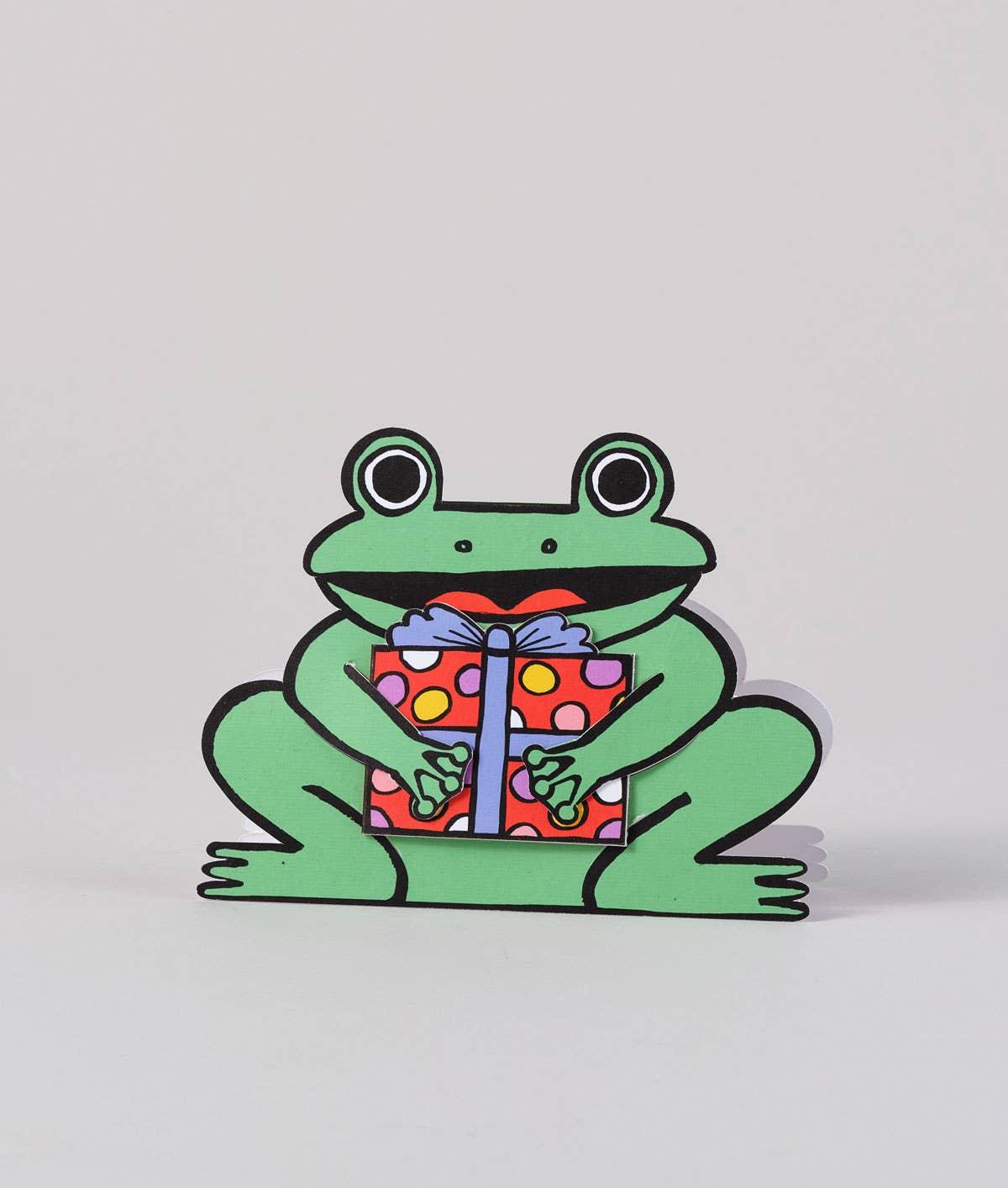 'Frog with Mini Card' Greeting Card