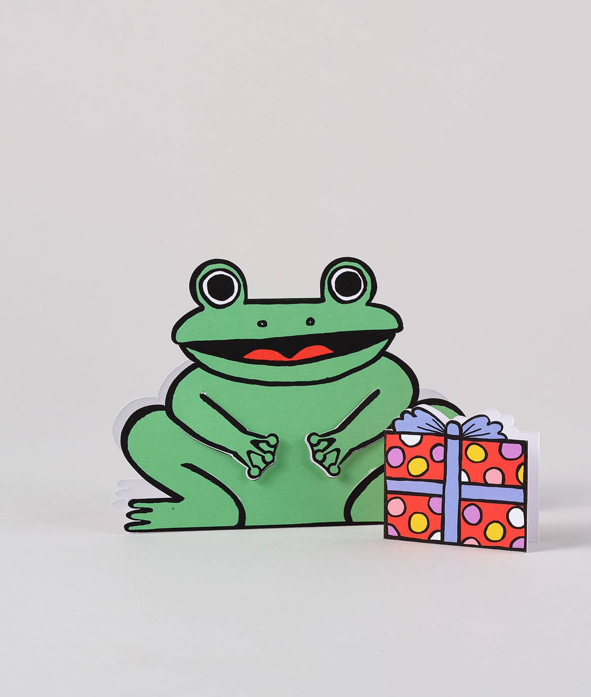 'Frog with Mini Card' Greeting Card