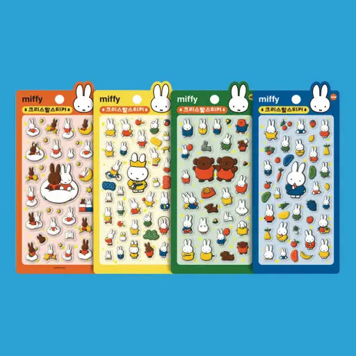Miffy • 3D Crystal Stickers Bonbon Puffy Sticker Sheet, Imported S Korea