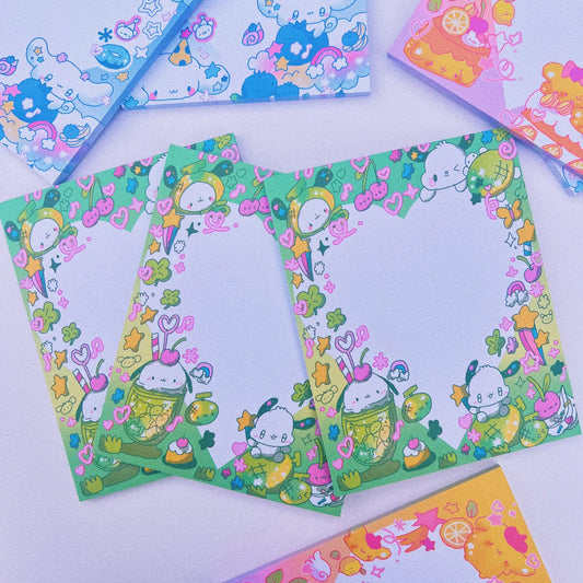 Tabetaaii • Green Dog Pochacco Sanrio Memo Pad