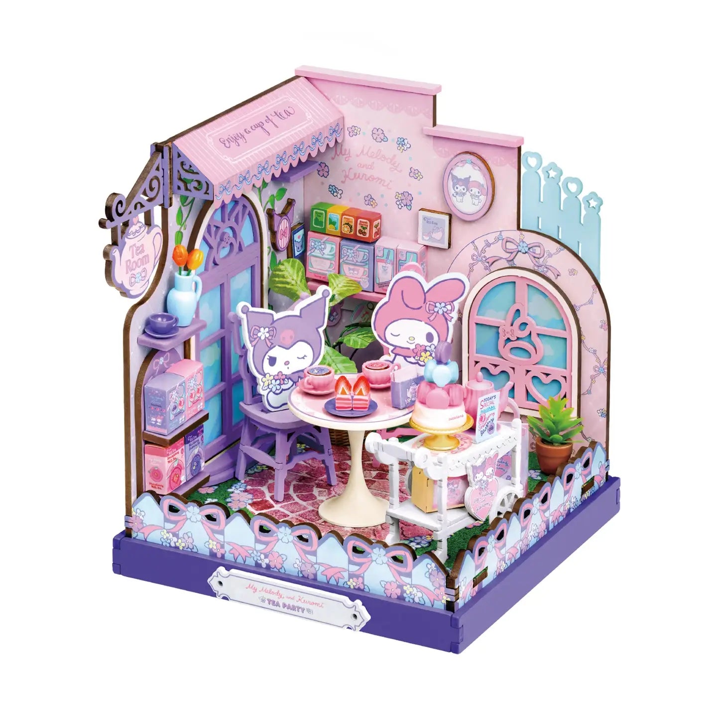 Hands Craft • My Melody and Kuromi Tea Party DIY Mini House Kit