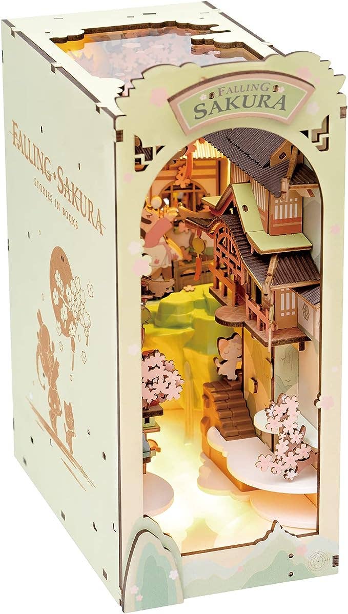 Rolife • DIY Kit Book Nook Falling Sakura Series, Lights Up