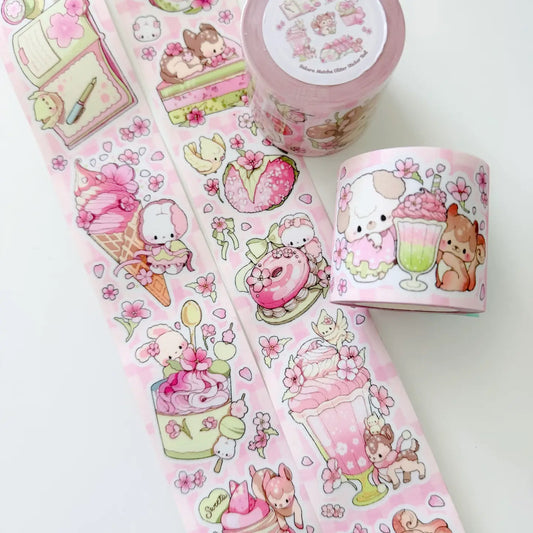 Atelier by Jo • Sakura Illustrative Glitter Sticker Roll