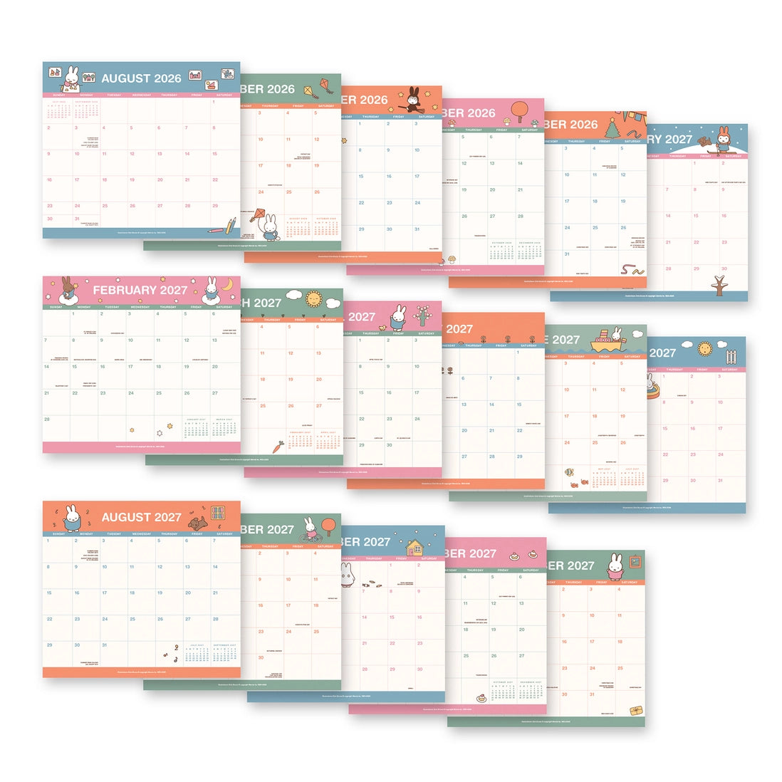 Miffy • 2027 A Year in Color Magnetic Monthly Pad