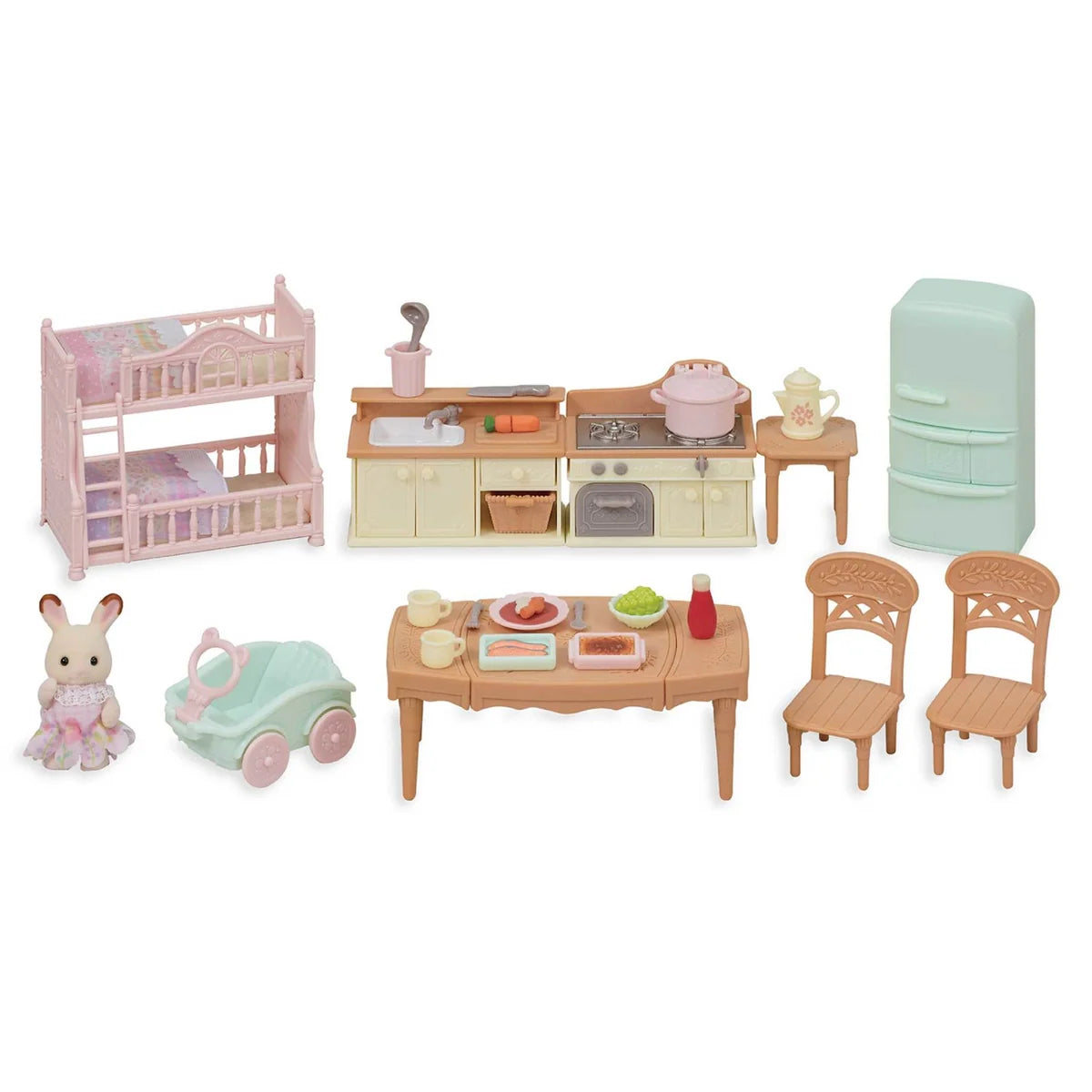 Calico Critters • Sylvanian Families, Country Home Kitchen Furniture Set, Imported Japan