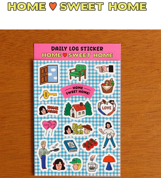 Home Sweet Home Sticker Sheet, Imported South Korea