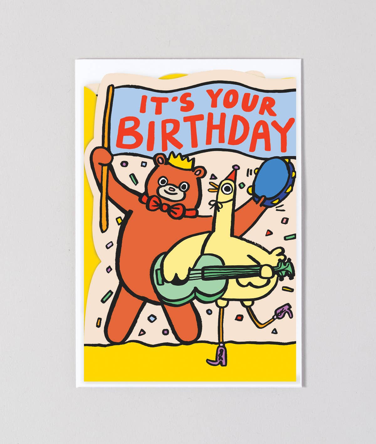 'Party Parade' Fold Out Birthday Greeting Card